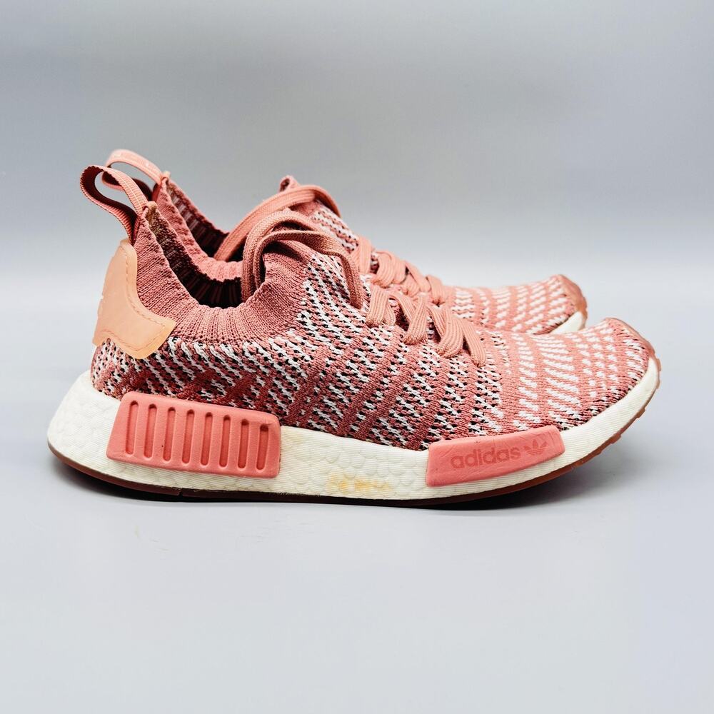 Adidas Shoes Womens 5.5 Pink White NMD R1 PK Primeknit Boost Running Sneakers